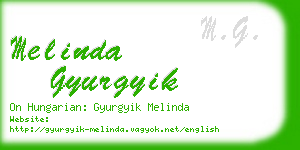 melinda gyurgyik business card